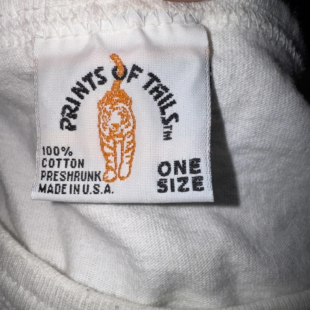 Prints Of Tails T Shirt 90s Cat Double Sided Love‎ Valentine's One Size Vintage
